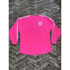 Disney Parks Disney World Spirit Jersey Pink Silver Letter Size Medium Big Spell